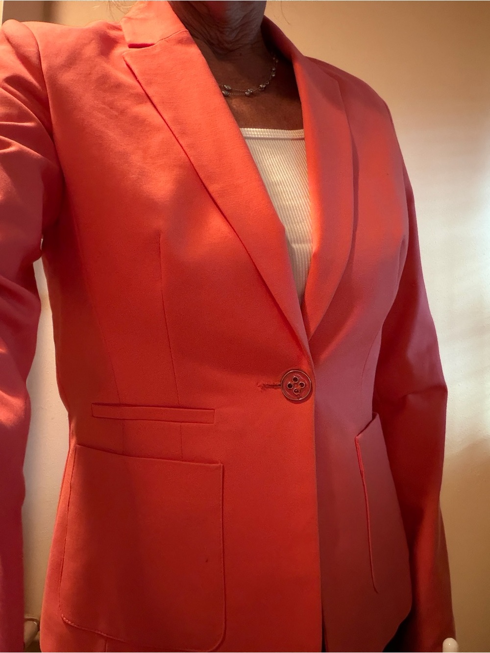 Jules & Leopold Coral Blazer with Polka-Dot Lining